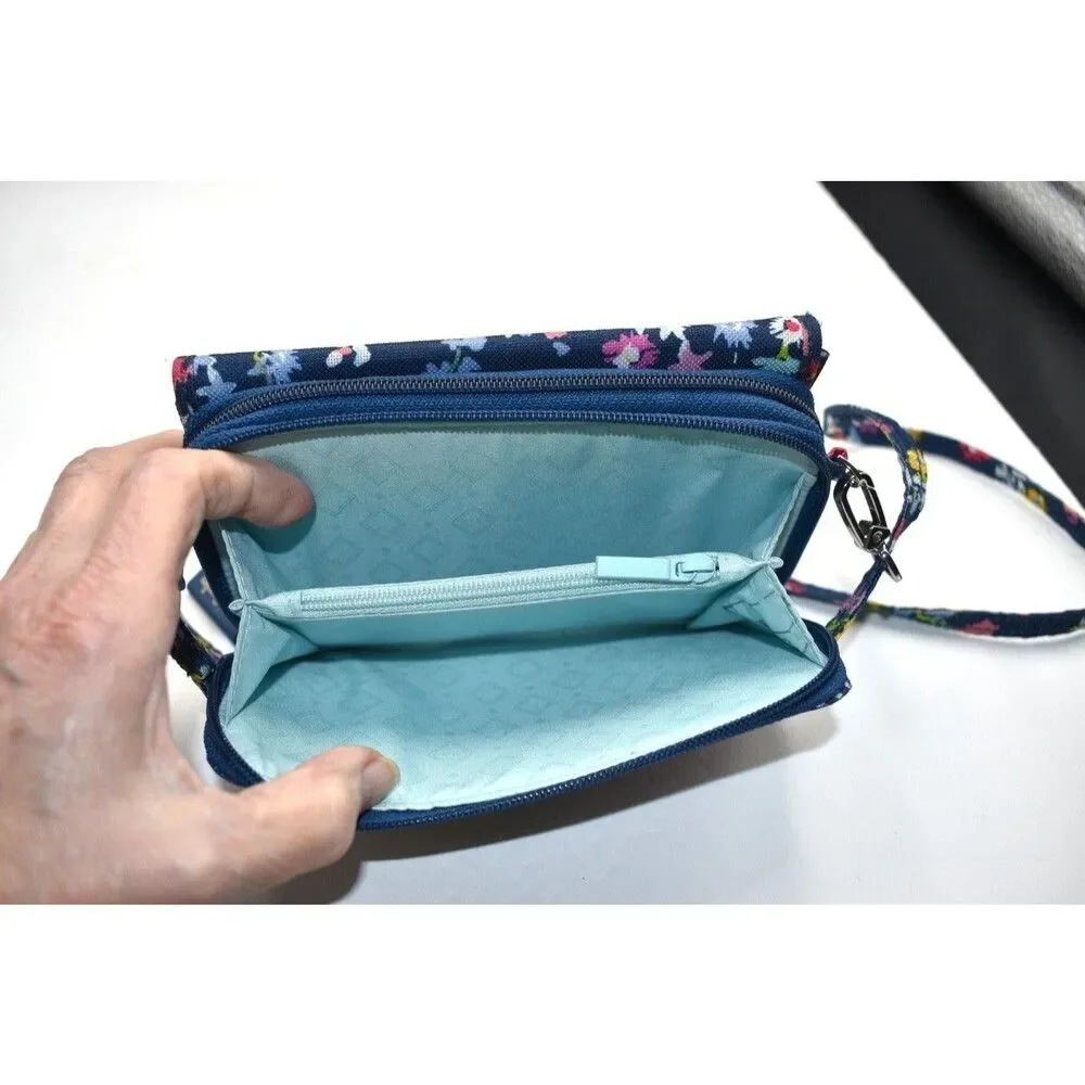 Vera Bradley Compact Wristlet Cross body Floral Bursts Purse sku6